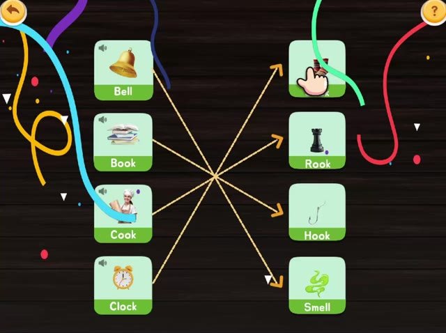 Rhyming words matching activity